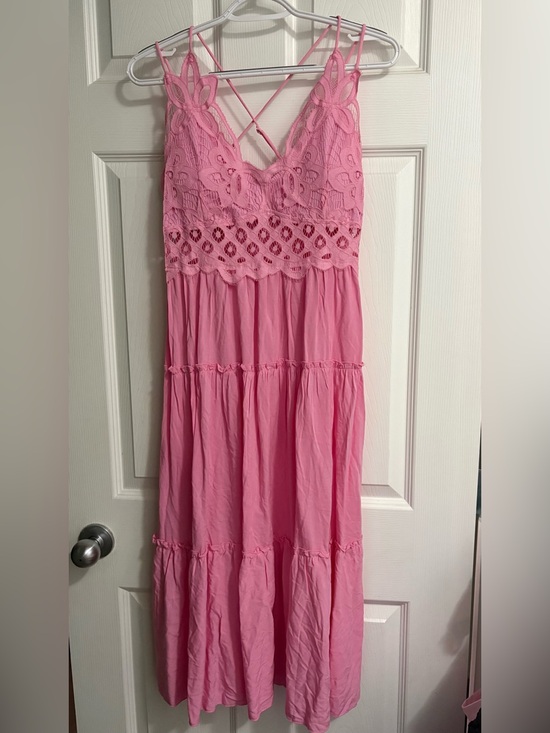 Ardene Dresses & Skirts - Ardene cotton blend Crochet Bodice midi Dress